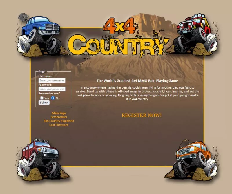 massive multiplayer online games - 4x4 Country