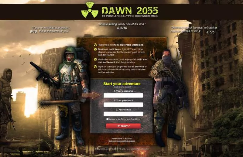 online post-apocalyptic games - Dawn 2055