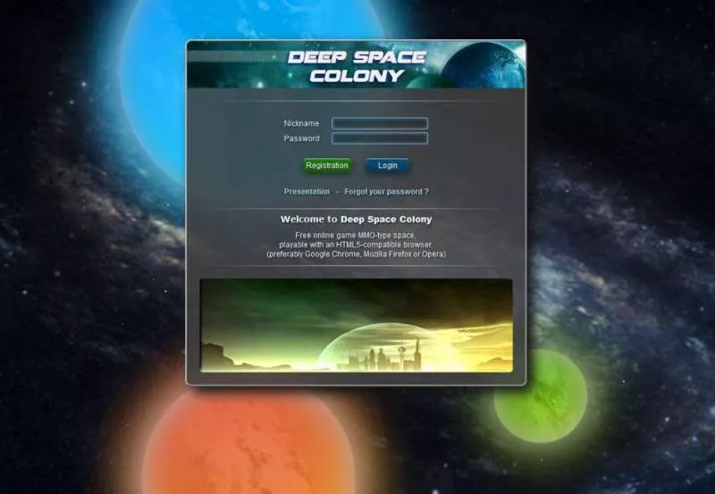 massive multiplayer online games - Deep Space Colony