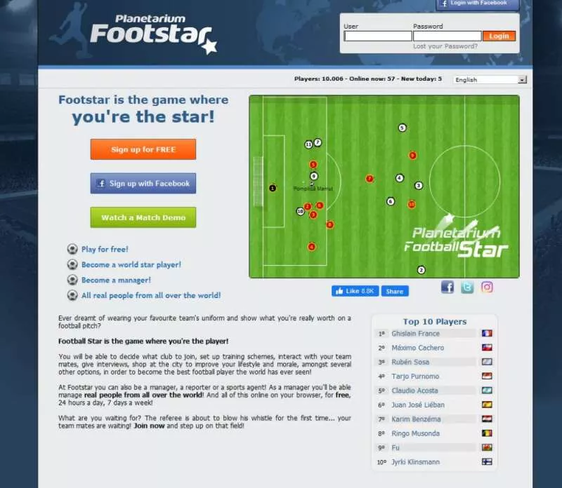 online sport games - Football Star