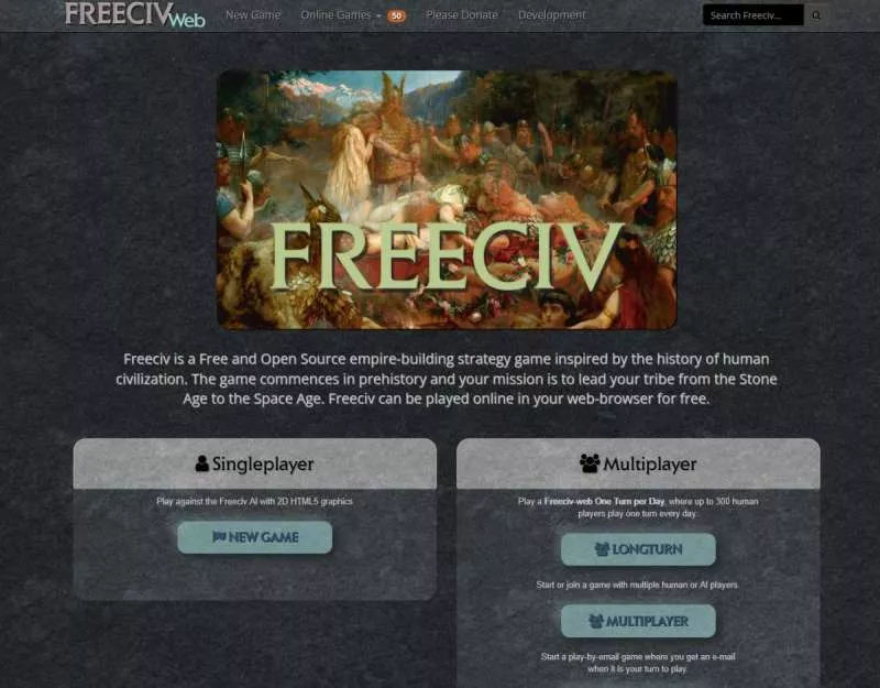 online grand strategy games - Freeciv