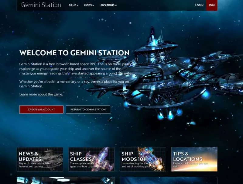 Space Trek - The New Empire online game - Gemini Station