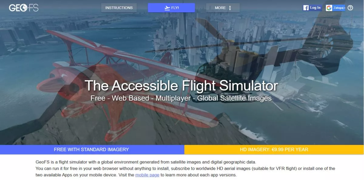 online flight simulators - GeoFS