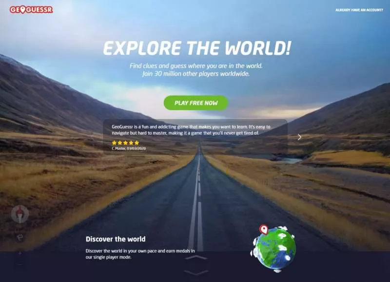 City Guesser online game - Geoguessr