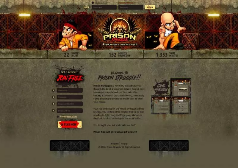 Mafia Returns online game - Prison Struggle