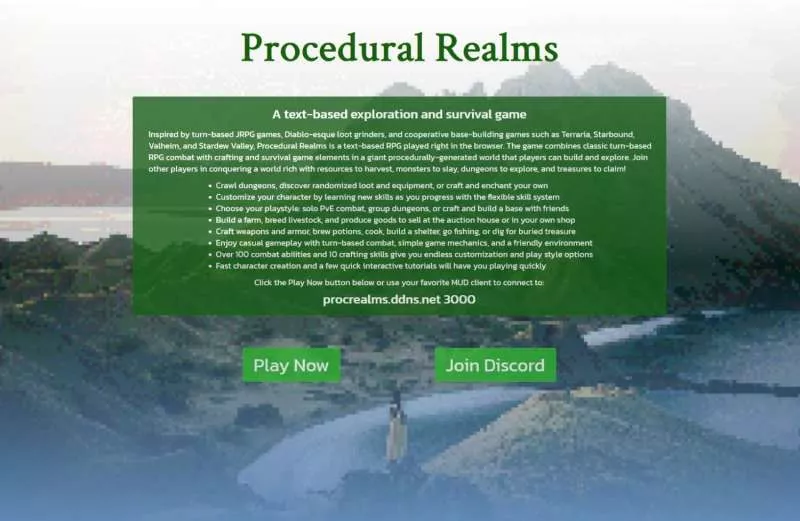 multiplayer online games - Procedural Realms