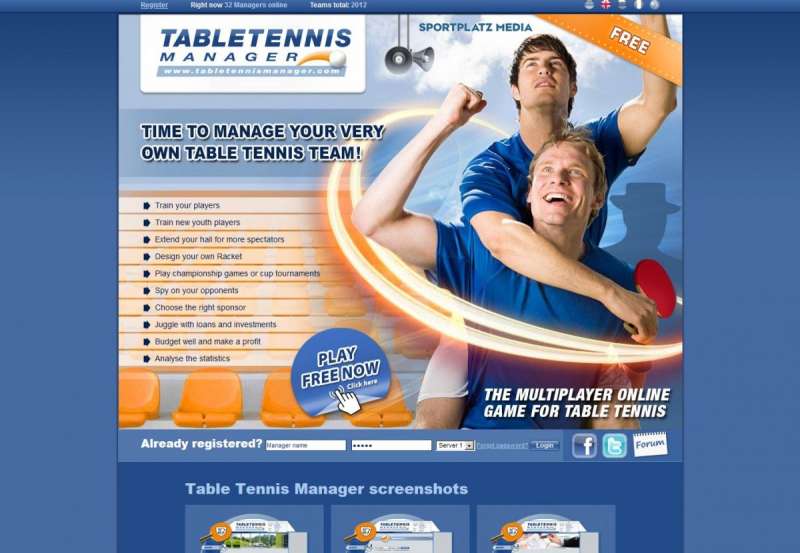 Hockey Arena online game - Table Tennis Manager
