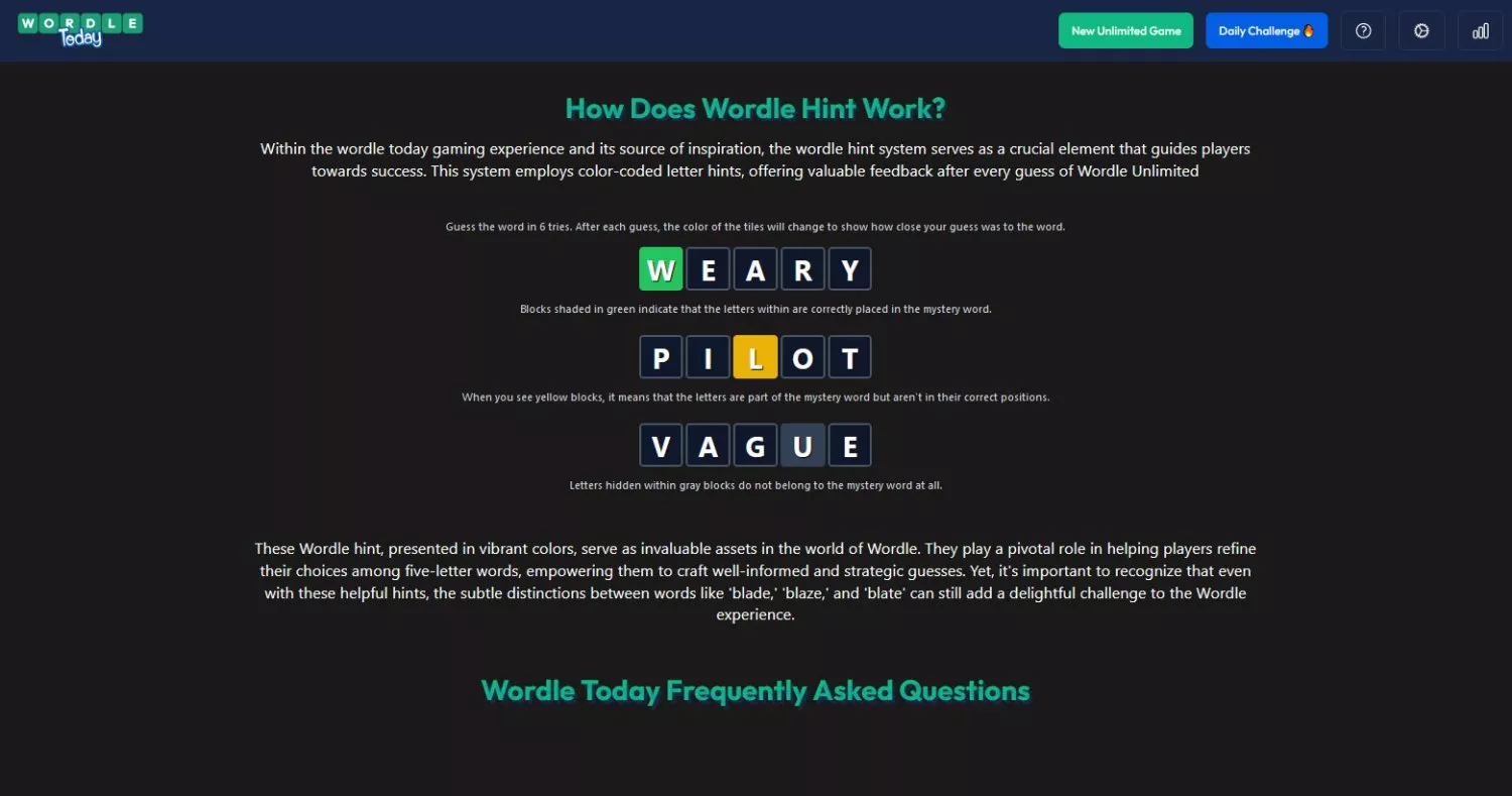 online quiz games - Wordle Today