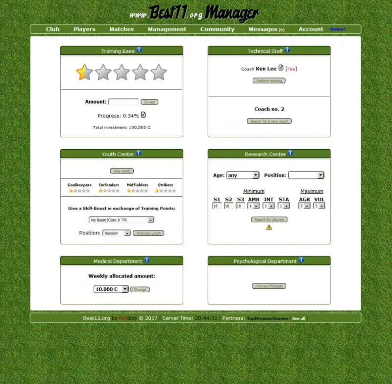 Best 11 Manager  2010  online game