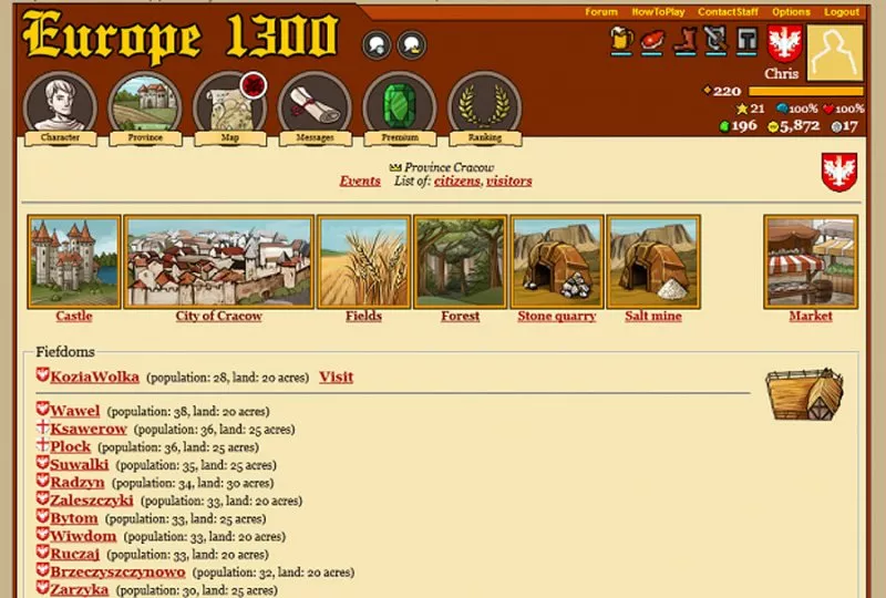 Europe 1300  2014  online game