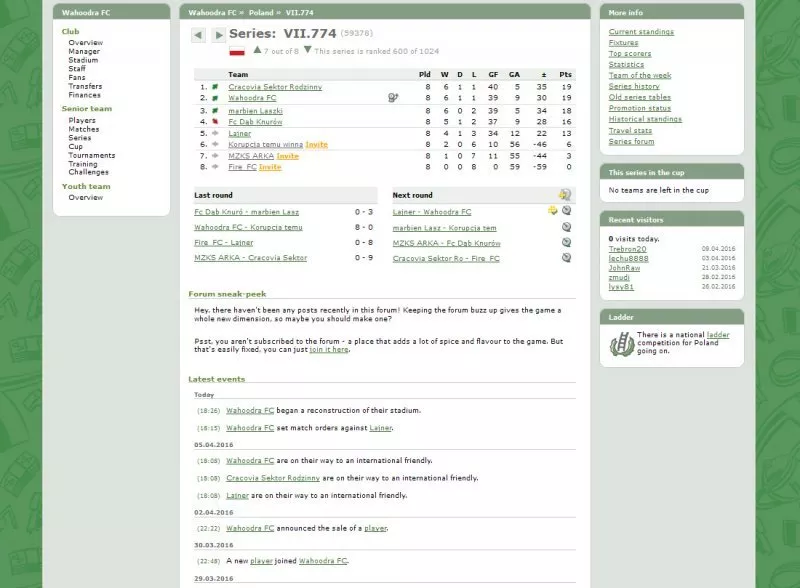 Hattrick Soccer Manager  2010  online game