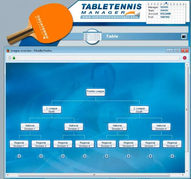 Table Tennis Manager  2003  online game