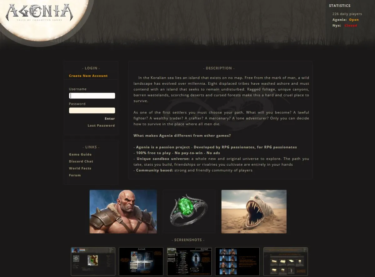 Best free online games - Agonia