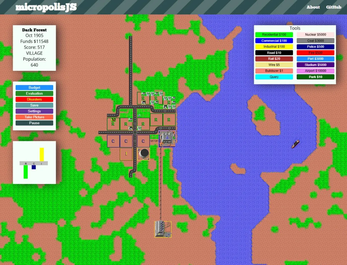 Best free online games - MicropolisJS