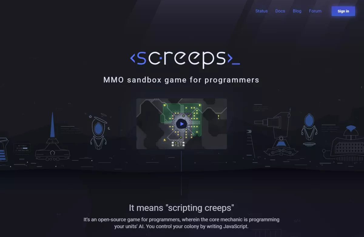 Best free online games - Screeps