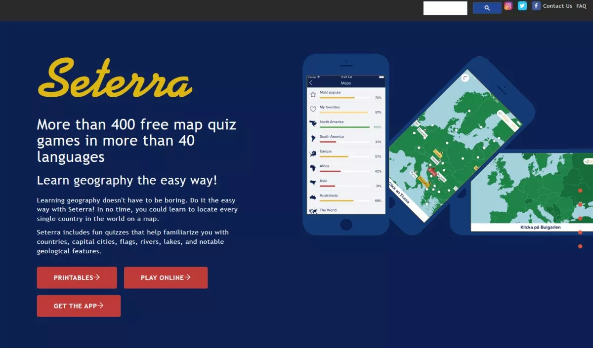Best free online games - Seterra