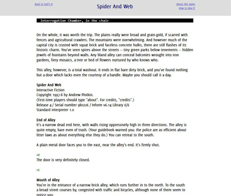 Best free online games - Spider And Web