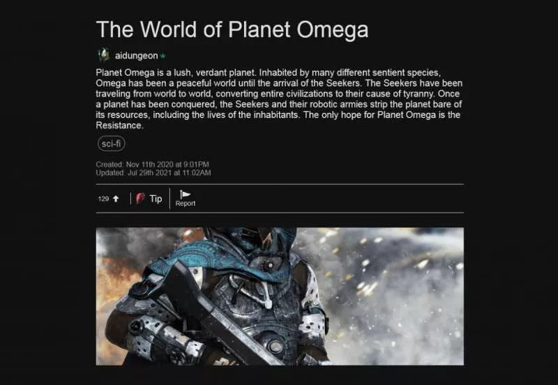 AI Dungeon  2013  online game