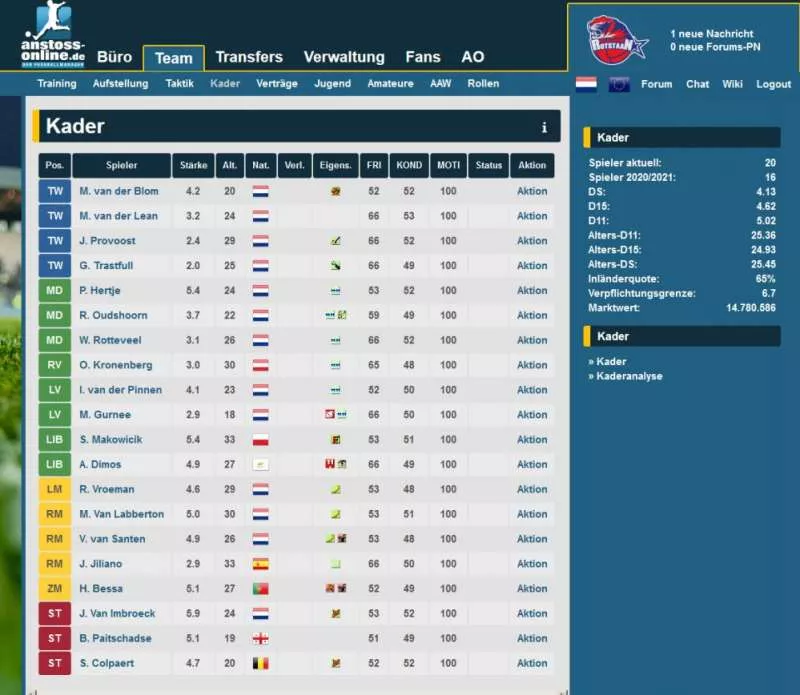 Anstoss Online  2012  online game