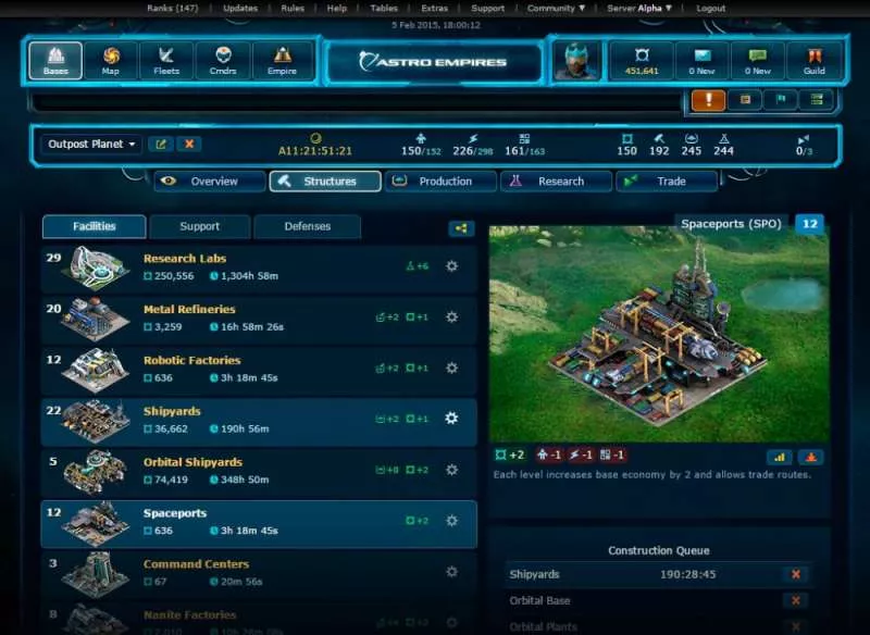 Astro Empires  2002  online game