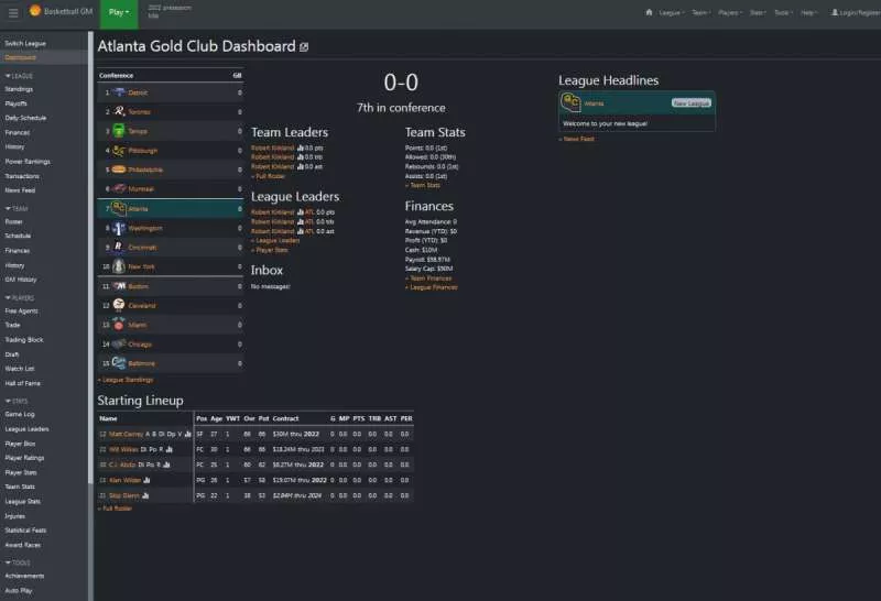 Basketball GM  2013  online game