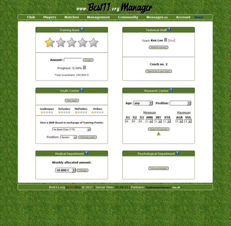 Best 11 Manager  2002  online game