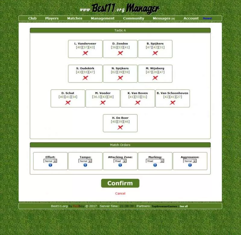 Best 11 Manager  2002  online game