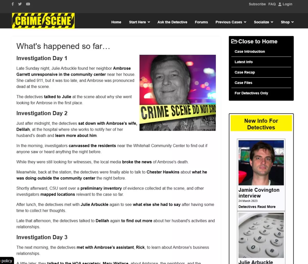 Crime Scene  1996  online game