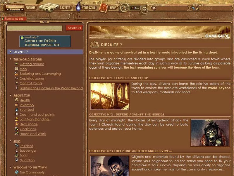 Die2Nite  2005  online game