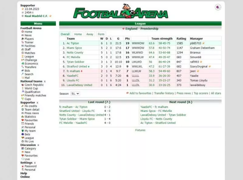 Football Arena  2002  online game