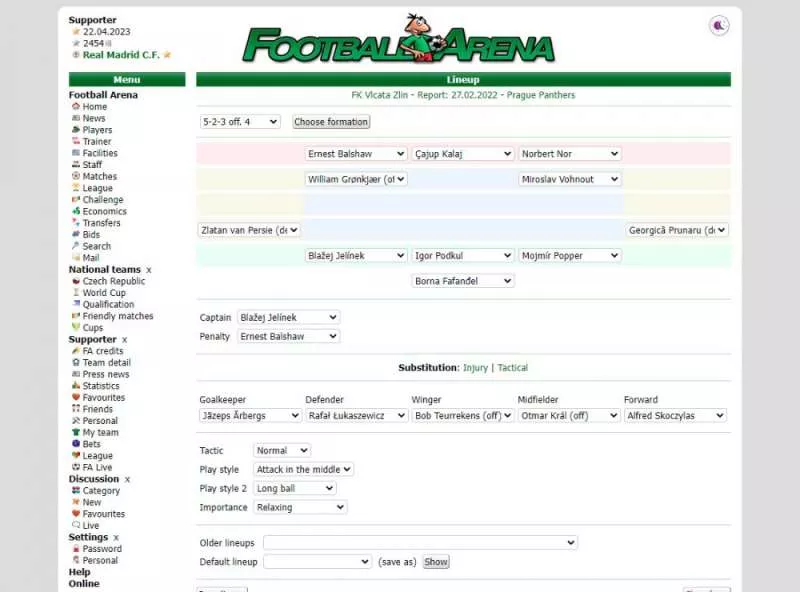Football Arena  2002  online game