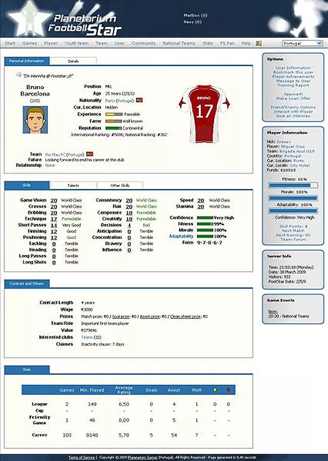 Football Star Planetarium Football Star 2006  online game