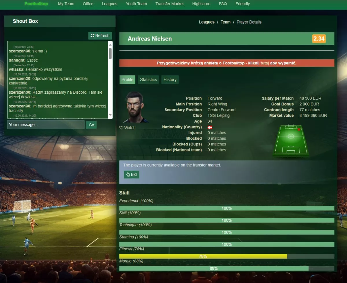 Footballtop Manager  2019  online game