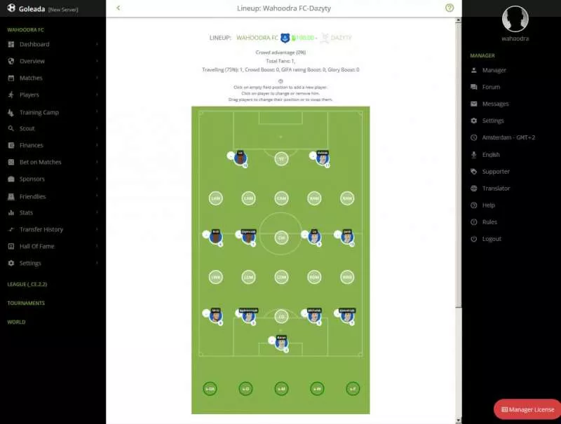 Goleada  2001  online game