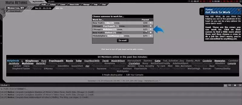 Mafia Returns  2010  online game