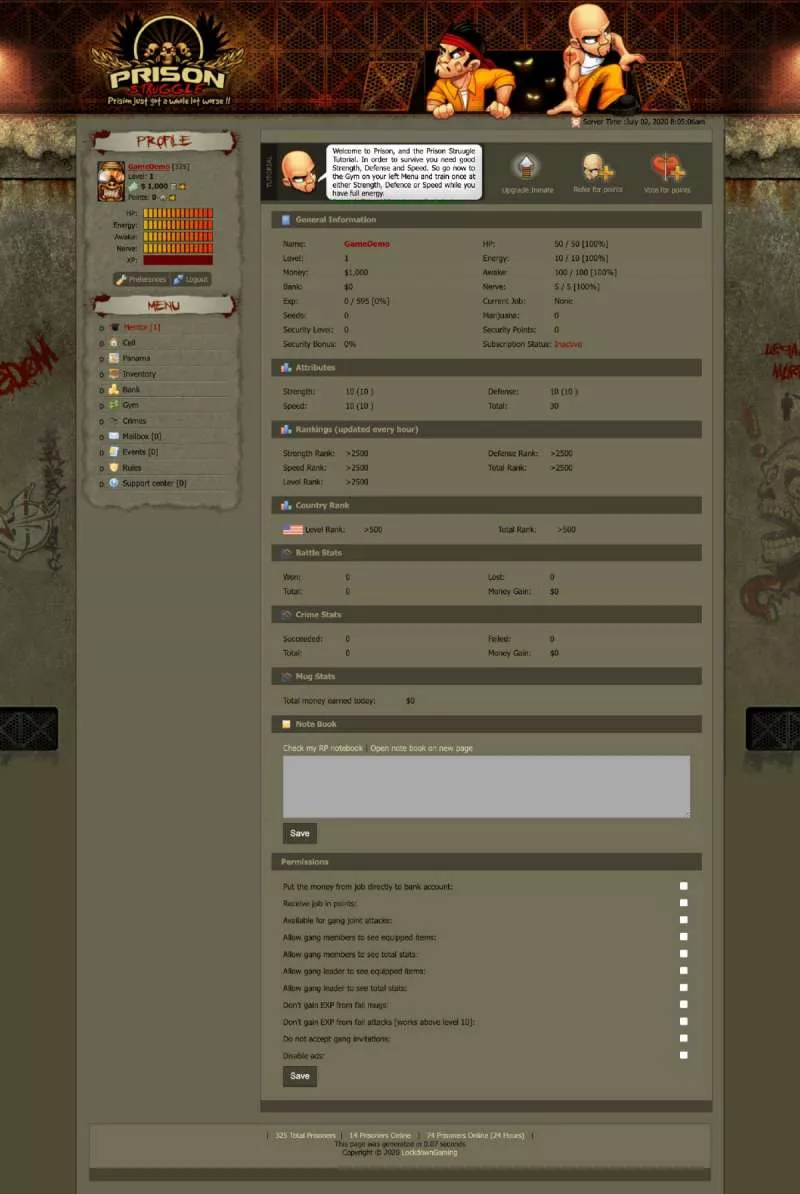 Prison Struggle  2005  online game