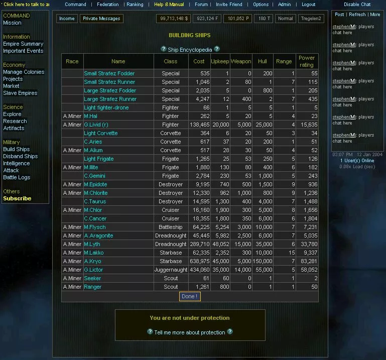 Space Federation Space Federation: Galactic Conquest 2003 