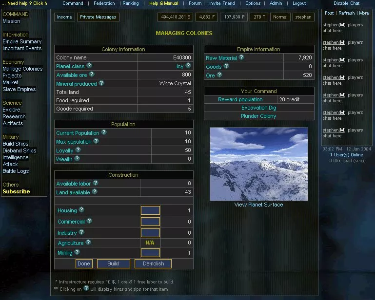 Space Federation Space Federation: Galactic Conquest 2009  online game