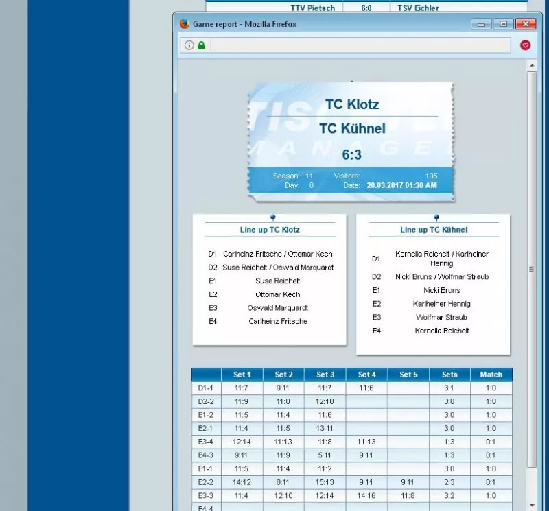 Table Tennis Manager  2021  online game