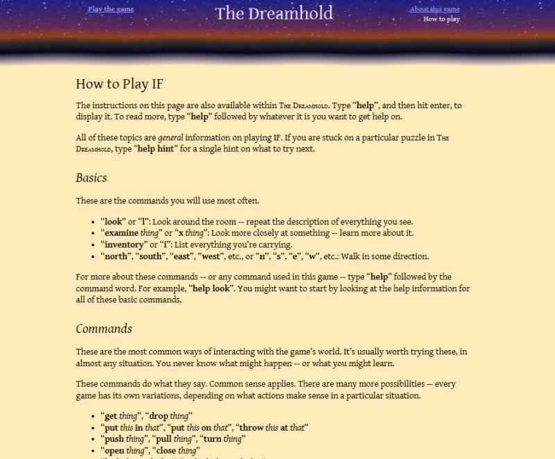 The Dreamhold  1997  online game