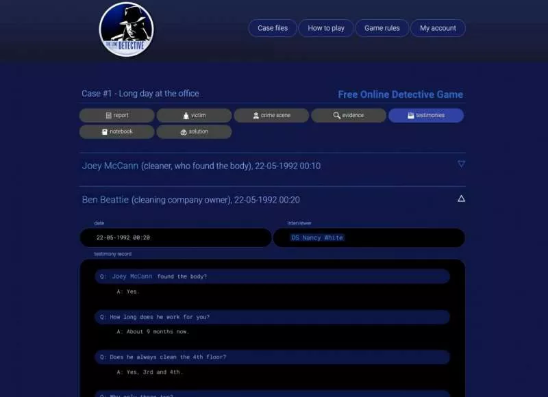 The Lone Detective  2019  online game