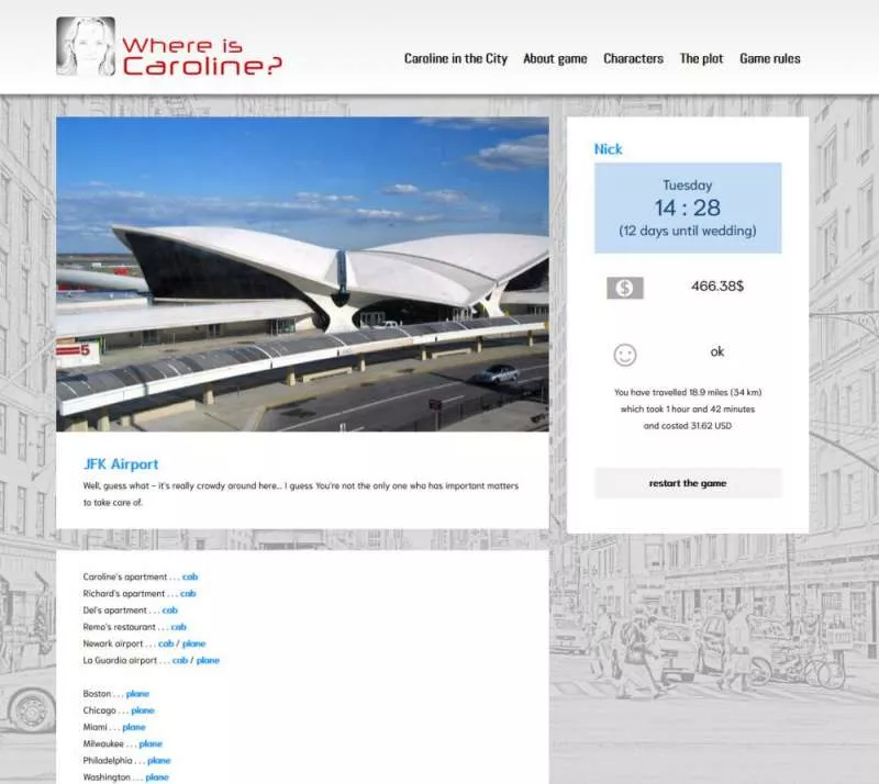 Where is Caroline?  2019  online game